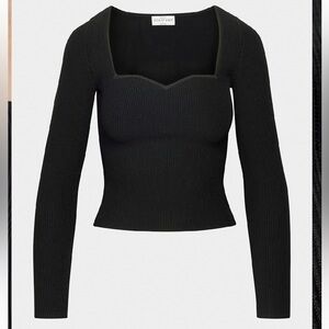 Aritzia Babaton Sculpt Knit Sweetheart Longsleeve